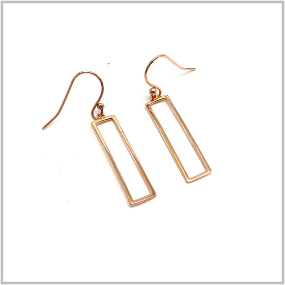 PS12.33 Rose Gold Plated Sterling Silver Hook Earrings