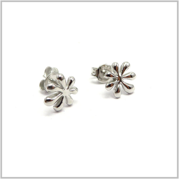 PS12.40 Flower Sterling Silver Stud Earrings
