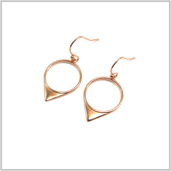 PS12.45 Rose Gold Plated Sterling Silver Hook Earrings