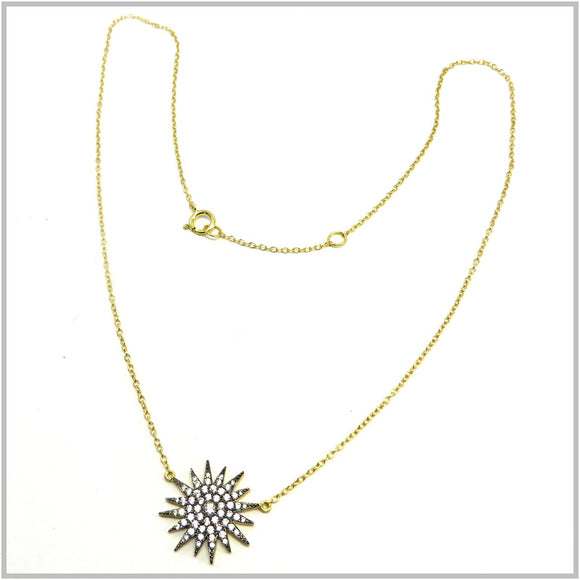 PS12.62 Star Gold Plated Sterling Silver Necklace