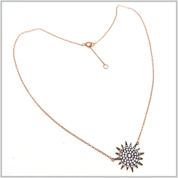 PS12.63 Star Rose Gold Plated Sterling Silver Necklace