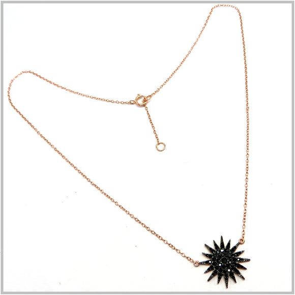 PS12.66 Star Rose Gold Plated Sterling Silver Necklace