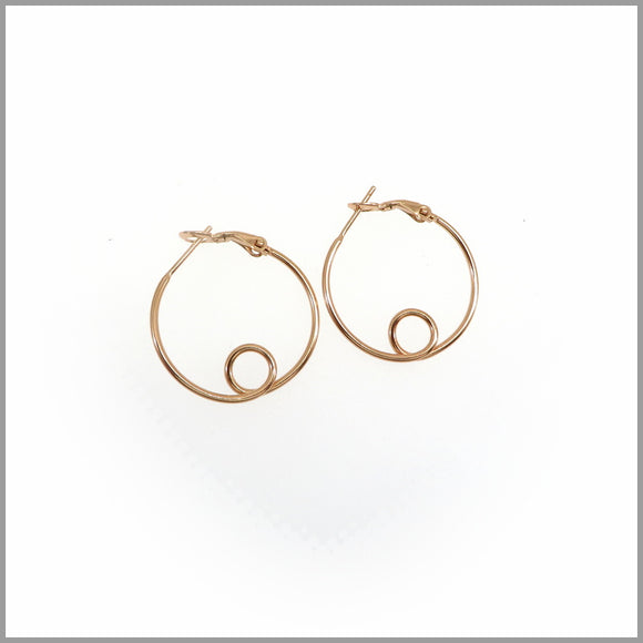 PS7.61 Rose Gold Loop Hoop Earrings