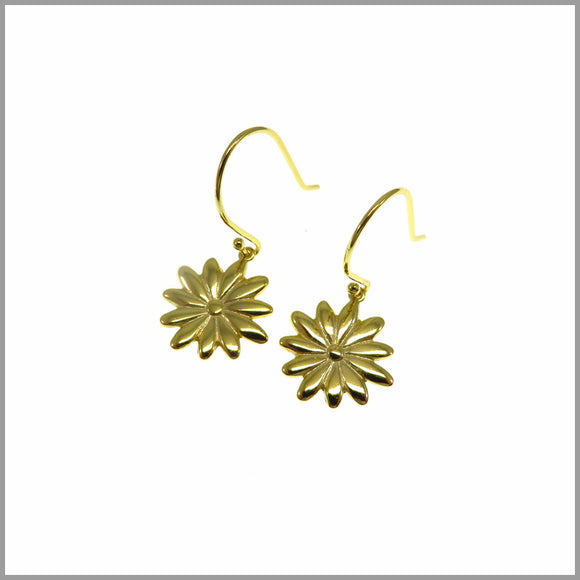 PS8.2 Daisy Flower Gold Earrings