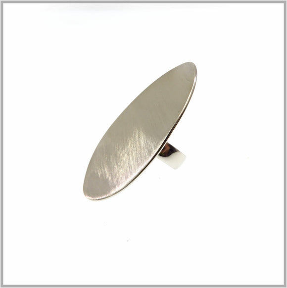 PS9.124 Brushed Silver Shield Ring