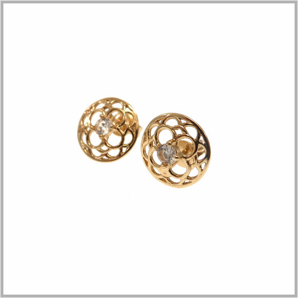 PS9.30 Rose Gold Mandala Flower Earrings