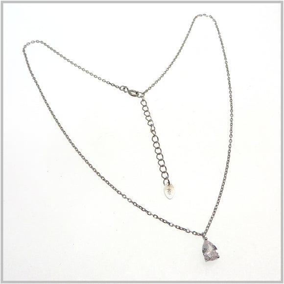 TY3.45 Cubic Zirconia Sterling Silver Necklace