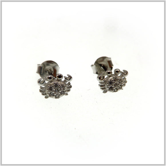 TY3.4 Sterling Silver Crab Stud Earrings